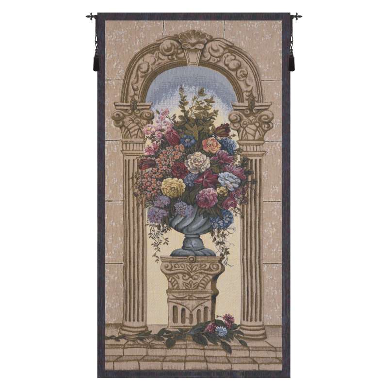 Floral Arch Belgian Tapestry Wall Hanging