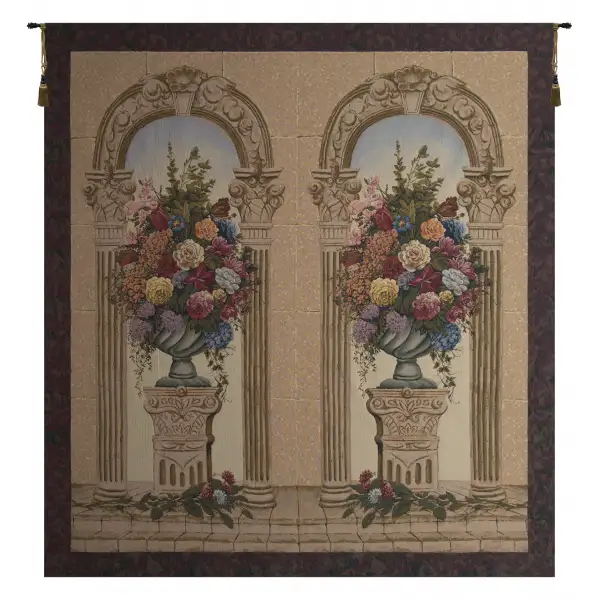 Floral Arch Duo Belgian Tapestry Wall Hanging