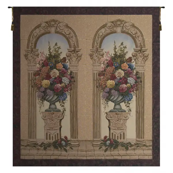 Charlotte Home Furnishing Inc. Belgium Tapestry - 61 in. x 66 in. | Floral Arch Duo