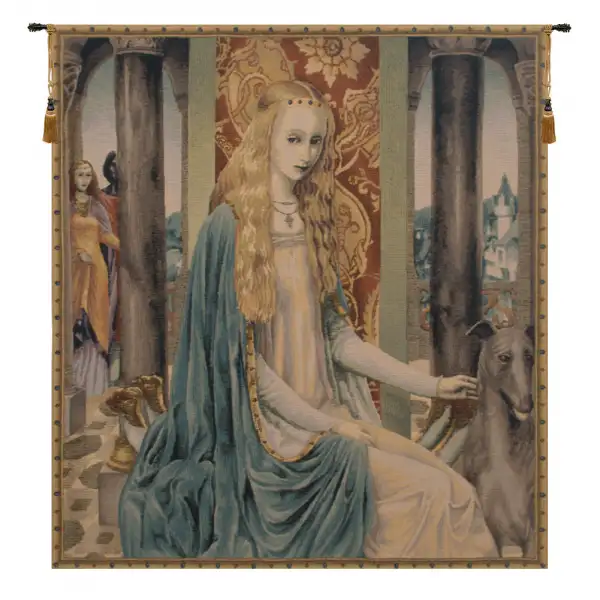 Lady Belgian Tapestry Wall Hanging