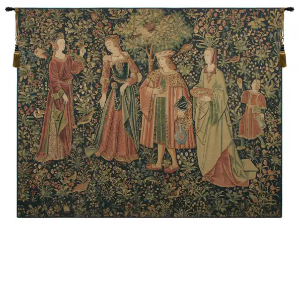 Charlotte Home Furnishing Inc. Belgium Tapestry - 84 in. x 66 in. Pieter van Aeist | Promenade Flanders