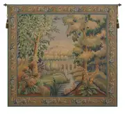 Bridge Without Bird I Belgian Tapestry Wall Hanging - 55 in. x 52 in. Cotton/Viscose/Polyester by Charlotte Home Furnishings