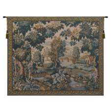 Paysage Flamand Moulin Belgian Tapestry Wall Hanging