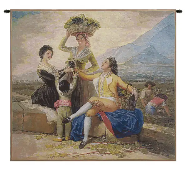 Charlotte Home Furnishing Inc. Belgium Tapestry - 36 in. x 33 in. Francisco Goya | Vendimia Small