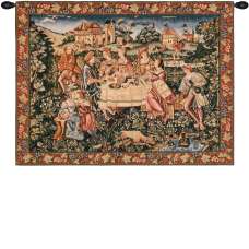 The Feast French Tapestry Wall Hanging