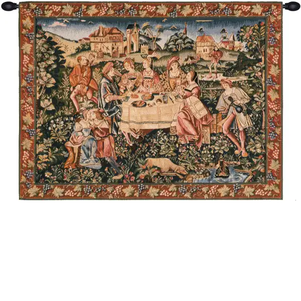 Charlotte Home Furnishing Inc. France Tapestry - 31 in. x 24 in. | The Feast French Wall Tapestry