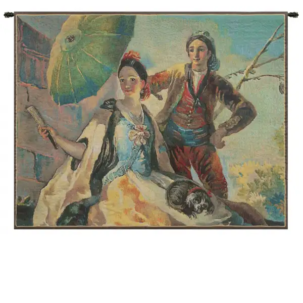 Charlotte Home Furnishing Inc. Belgium Tapestry - 26 in. x 21 in. Francisco Goya | Quitasol Small