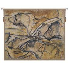 Lions of Chauvet Belgian Tapestry Wall Hanging