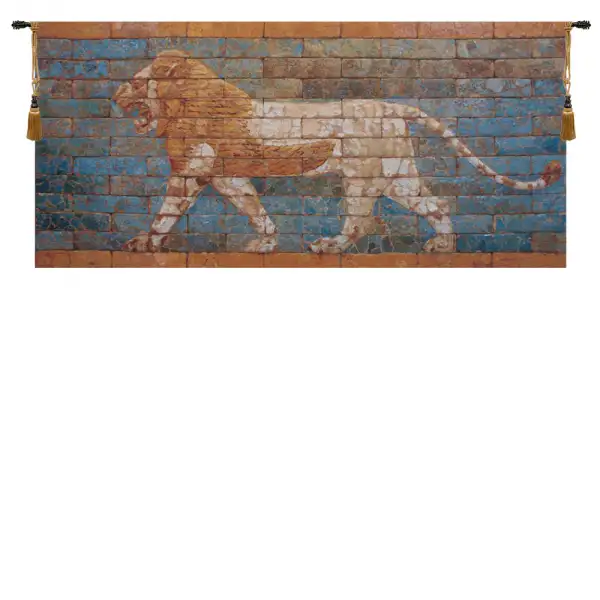 Charlotte Home Furnishing Inc. Belgium Tapestry - 82 in. x 38 in. | Lion Nebuchadnezzar II