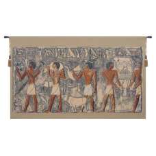 Saqqarah Blue Part I Belgian Tapestry Wall Hanging