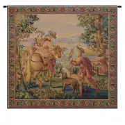 Falcon Belgian Tapestry Wall Hanging - 32 in. x 31 in. Cotton/Viscose/Polyester/Mercurise by Charlotte Home Furnishings