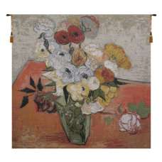 Van Gogh Roses and Anemones Flanders Tapestry Wall Hanging