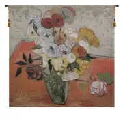 Van Gogh Roses and Anemones Belgian Wall Tapestry