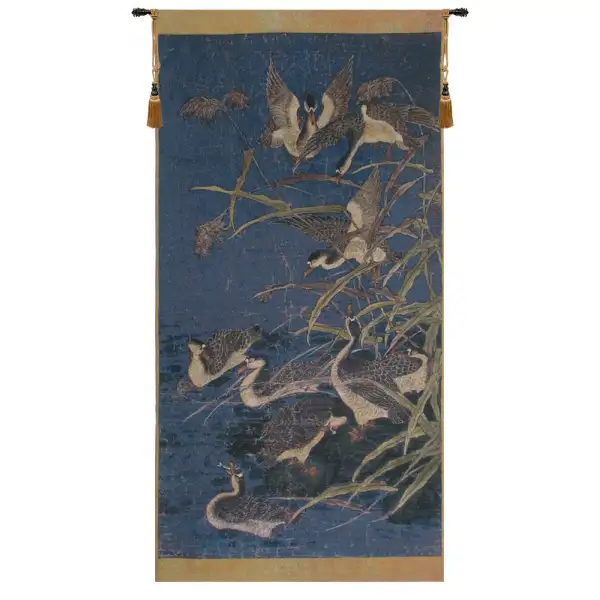 Panel with Ducks Belgian Tapestry Wall Hanging
