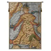Ptolemaeus Map Belgian Wall Tapestry