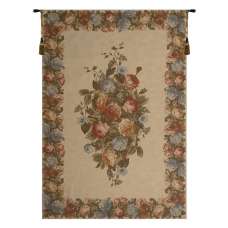 Floral Motif European Tapestry Wall Hanging