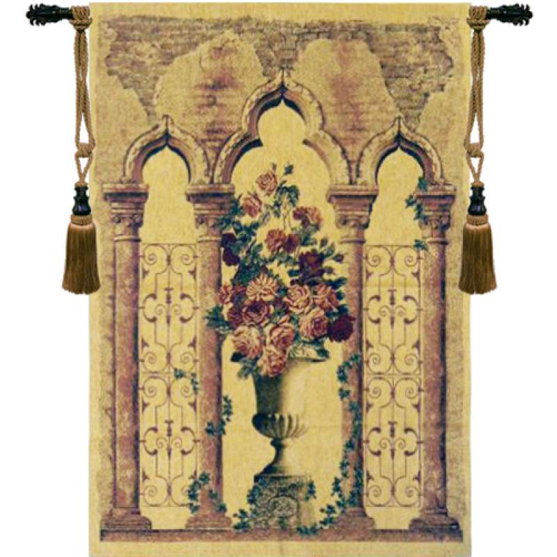 Floral Urn with Columns European Tapestry