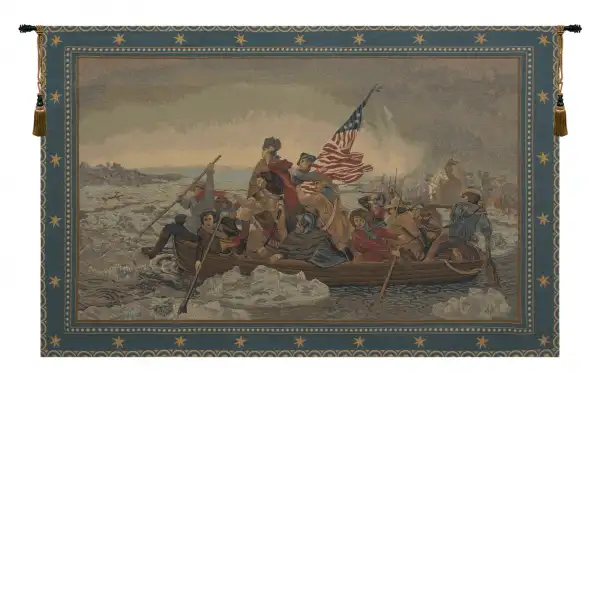 Charlotte Home Furnishing Inc. Italy Tapestry - 50 in. x 32 in. Emanuel Leutze | Battle of Delaware European Tapestries