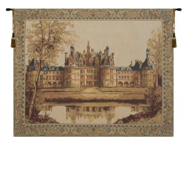 Charlotte Home Furnishing Inc. Belgium Tapestry - 21 in. x 17 in. | Chambord Castle I European Tapestry