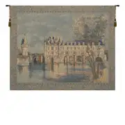 Chenonceau Castle Belgian Tapestry Wall Hanging