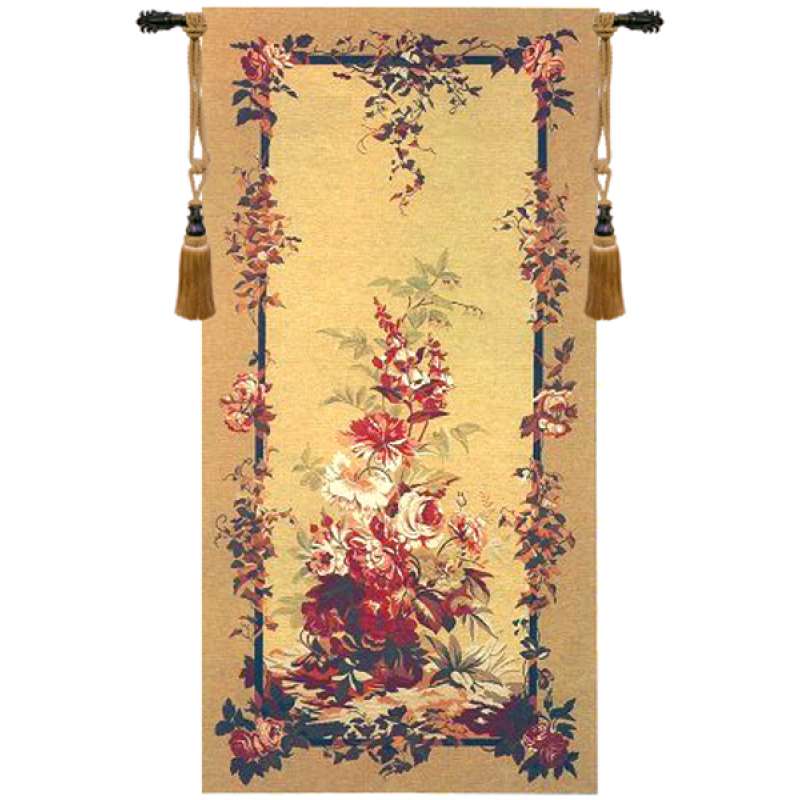 Portiere Romantique (Cream) European Tapestry Wall Hanging