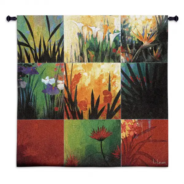 Tropical Nine Patch Wall Tapestry