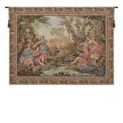 Gallanteries Belgian Tapestry Wall Hanging - 55 in. x 38 in. Cotton/Viscose/Polyester by Francois Boucher