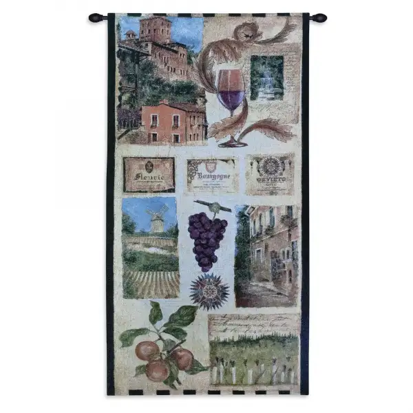 Charlotte Home Furnishing Inc. North America Tapestry - 25 in. x 50 in. | Wine Country II