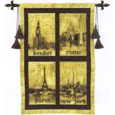 International Cities Tapestry Wall Hanging