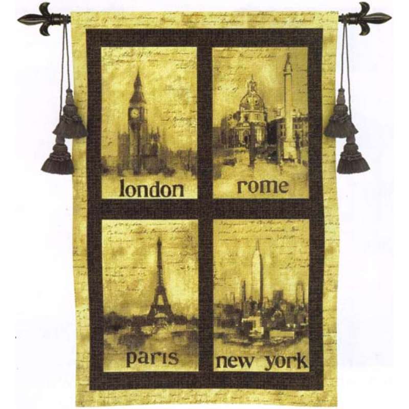 International Cities Tapestry Wall Hanging