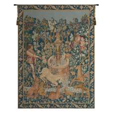 Licorne A La Fontaine European Tapestry Wall hanging