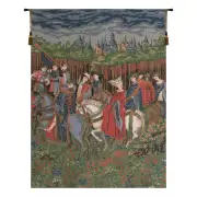 The Falcon Chase Duke of Berry Belgian Tapestry Wall Hanging