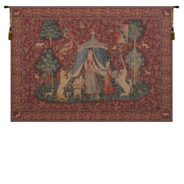 Charlotte Home Furnishing Inc. France Tapestry - 44 in. x 34 in. | A Mon Seul Desir I French Wall Tapestry
