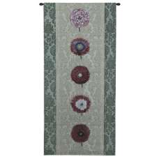Floating Botanicals Damask Tapestry Wall Hanging