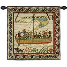 Duke William's Ship With Border French Tapestry