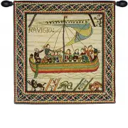 Duke William's Ship With Border French Wall Tapestry