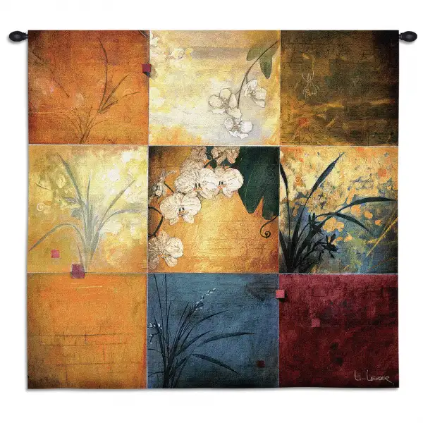 Orchid Nine Patch Wall Tapestry