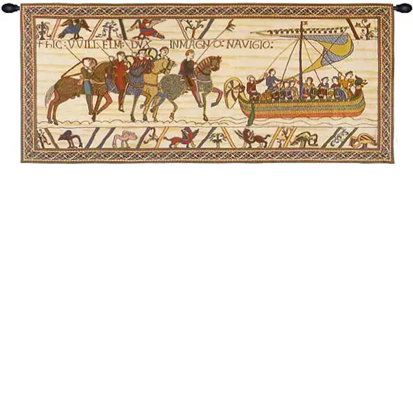 William Embarks With Border French Wall Tapestry