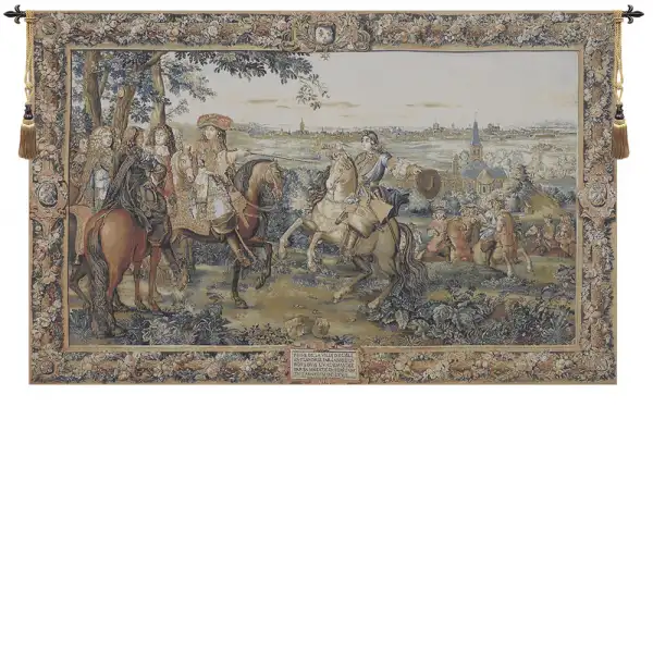 Charlotte Home Furnishing Inc. Belgium Tapestry - 58 in. x 37 in. Charles le Brun. | Louis XIV