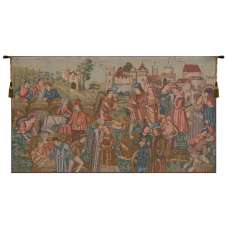 Marche Au Vin French Tapestry Wall Hanging