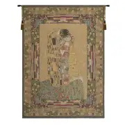 The Kiss Belgian Tapestry Wall Hanging - 26 in. x 36 in. A/viscose/polyesterampothers by Gustav Klimt