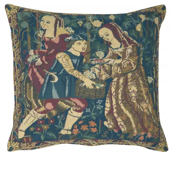 Wine Making I Belgian Cushion Cover - 14 in. x 14 in. Cotton by Charlotte Home Furnishings