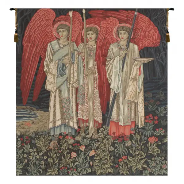 Charlotte Home Furnishing Inc. Belgium Tapestry - 23 in. x 27 in. William Morris | The Holy Grail I The Vision Middle Panel European Tapestry