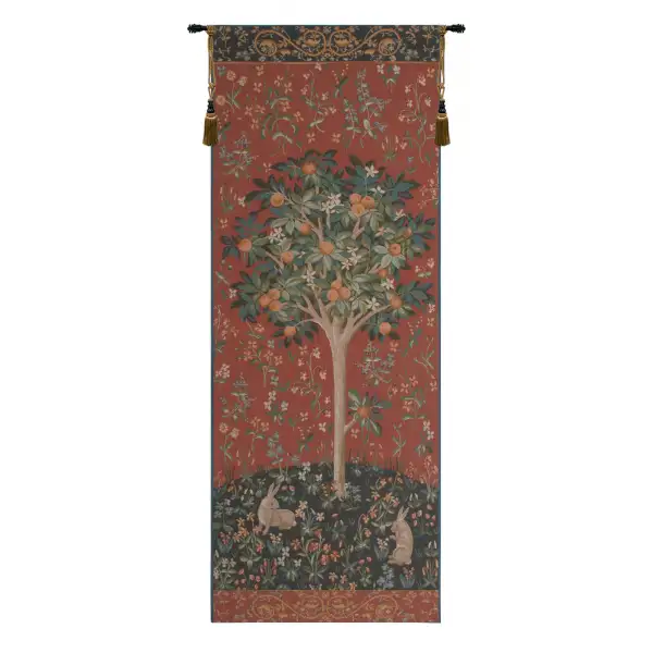 Charlotte Home Furnishing Inc. France Tapestry - 29 in. x 73 in. | Oranger Medieval Tree French Wall Tapestry