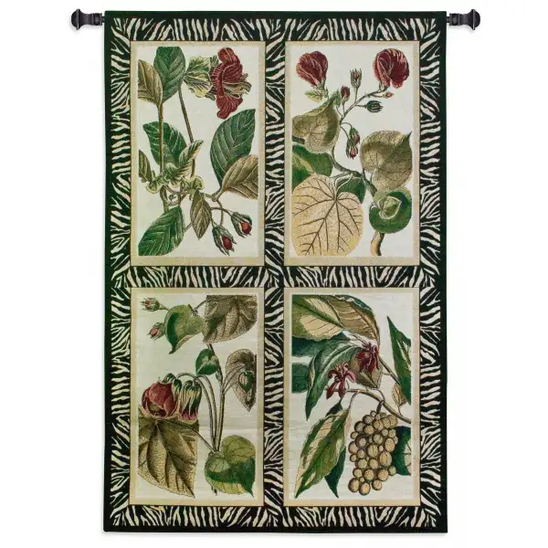 Charlotte Home Furnishing Inc. North America Tapestry - 35 in. x 53 in. | Floral Quad