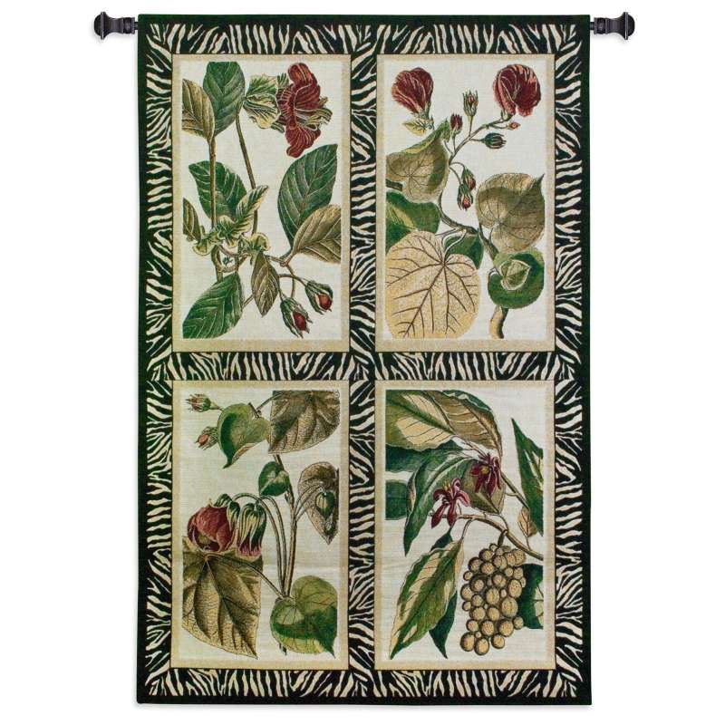 Floral Quad Tapestry Wall Hanging
