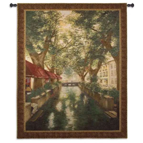 Charlotte Home Furnishing Inc. North America Tapestry - 40 in. x 53 in. Trick | Canal in Brugge
