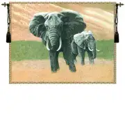 Elephants Belgian Tapestry