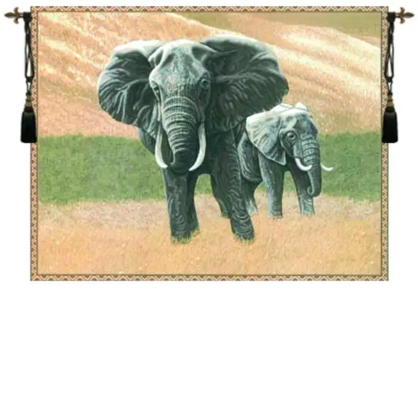 Elephants Belgian Wall Tapestry
