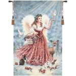 Christmas Angel Tapestry of Fine Art